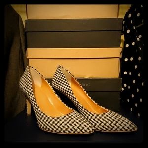 Classy JCrew Houndstooth heels